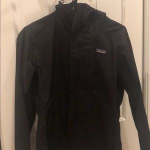 Black rain jacket